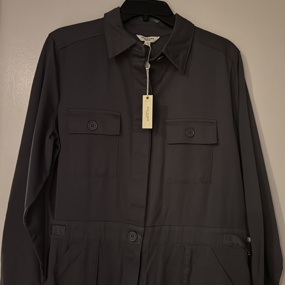 Max Studio Charcoal Tab Sleeve Utility Jumpsuit. New, with tags. - Picture 6 of 12